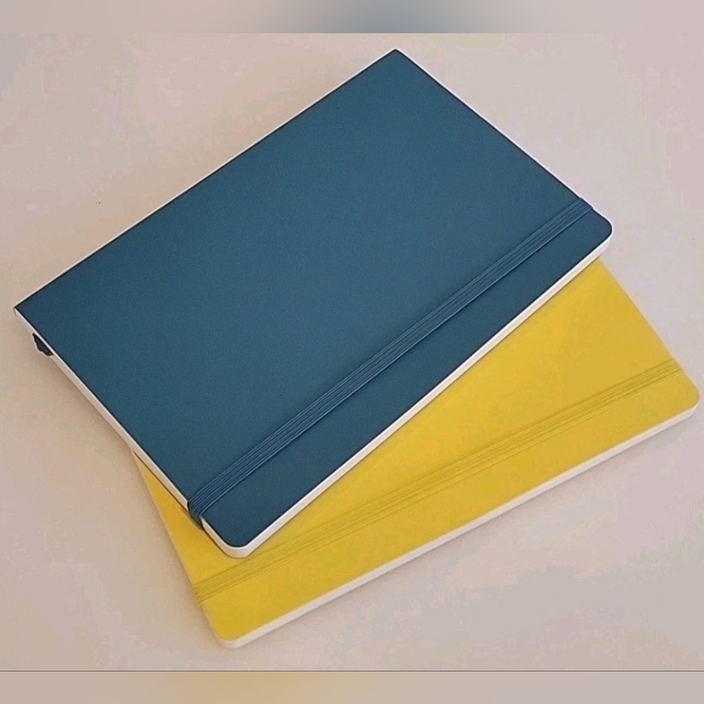 Leuchtturm 1917 Notebooks Turquoise and Yellow Blank Pages B6